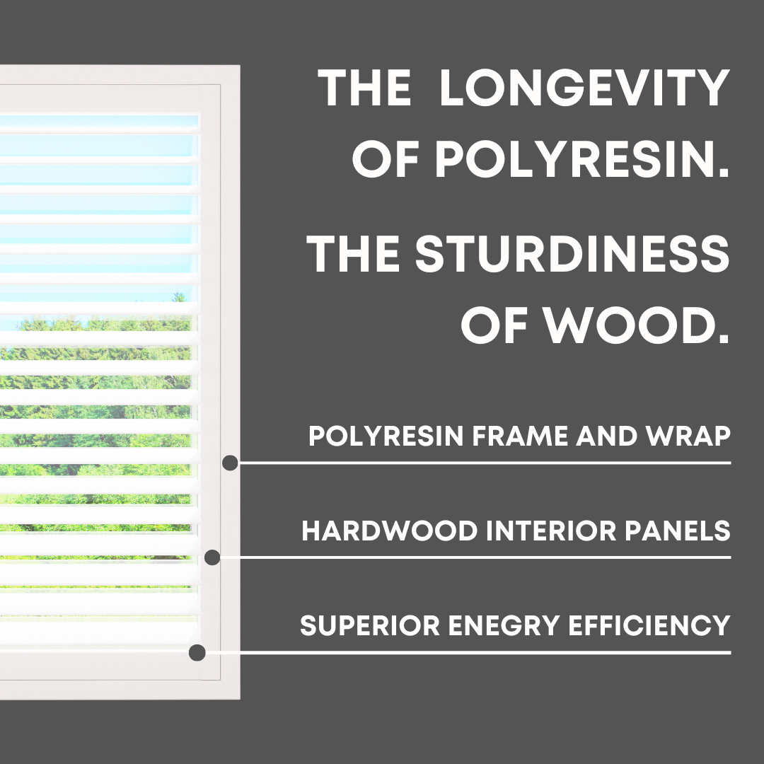 Hybrid Wood French Door Plantation Shutter