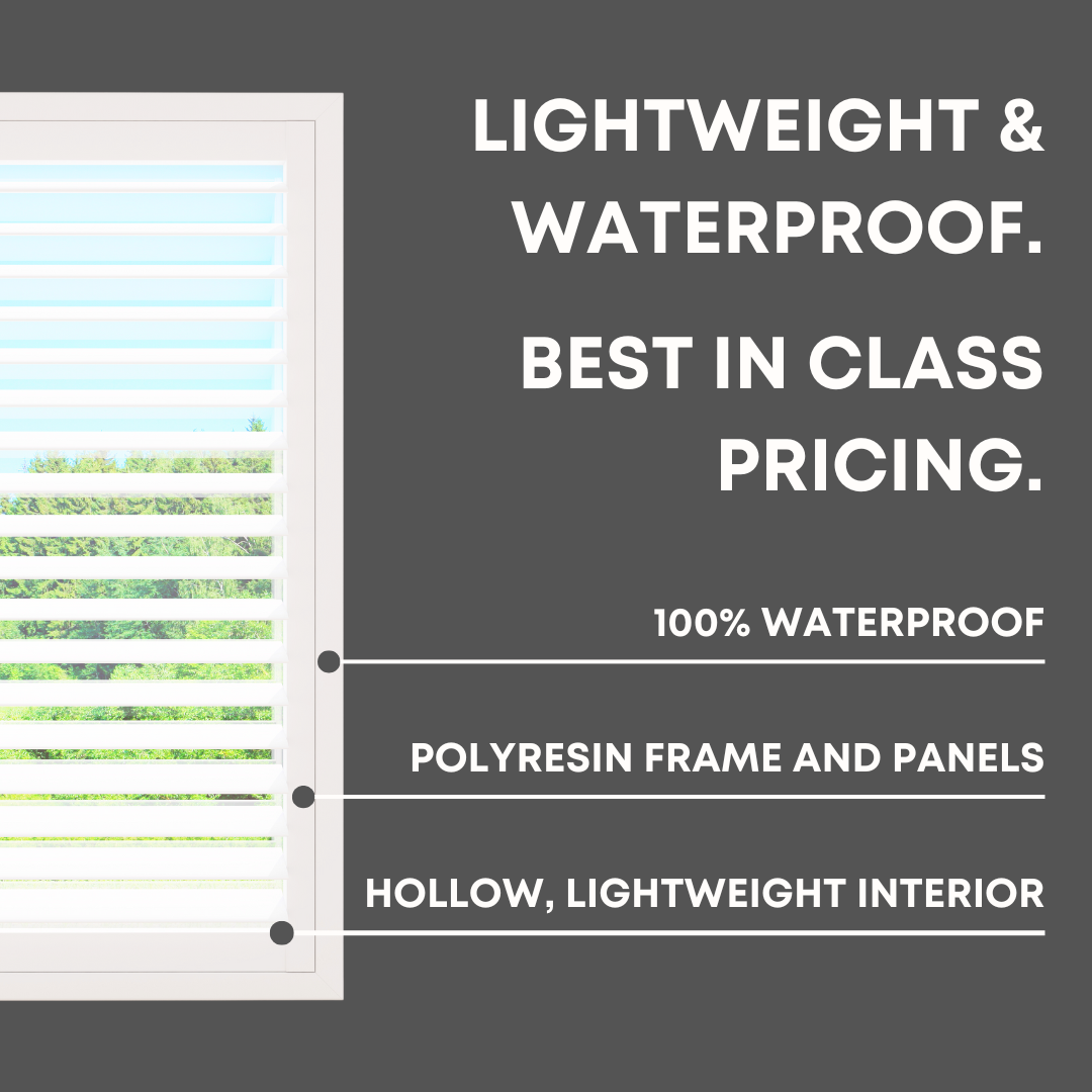 Economy Polyresin Plantation Shutter