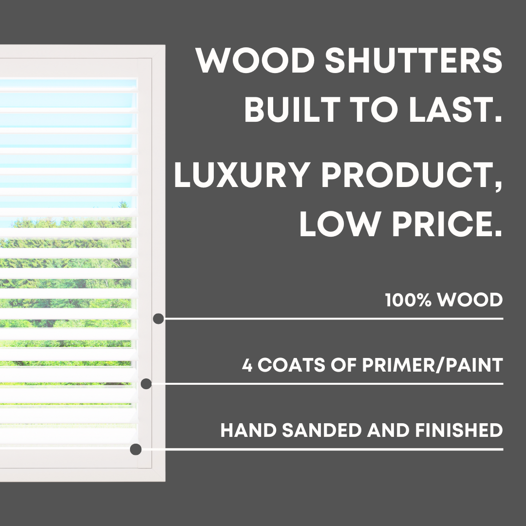 Painted Wood Plantation Shutter