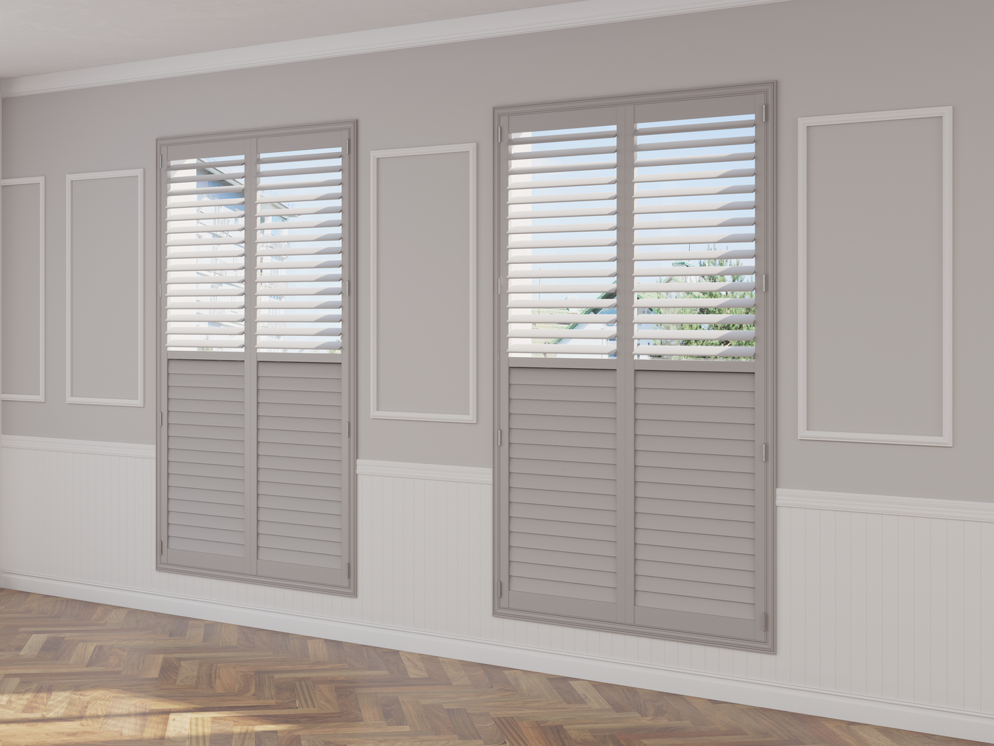 Painted Wood Plantation Shutter