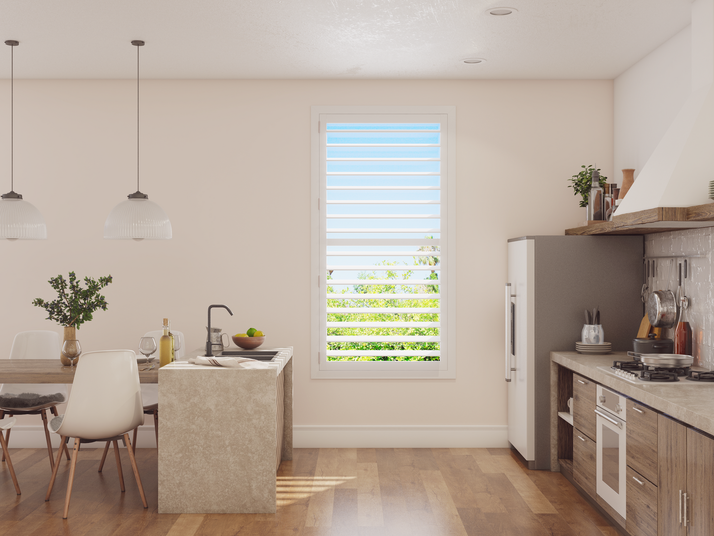 Painted Wood Plantation Shutter