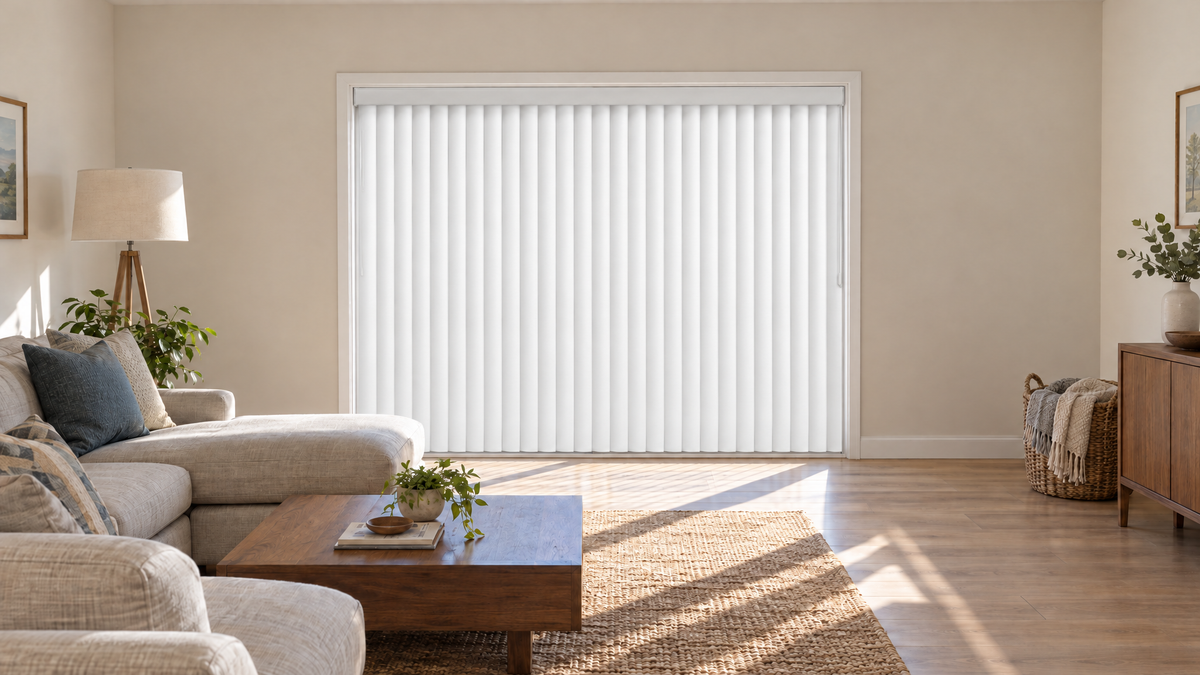 Vertical Blinds in White — image