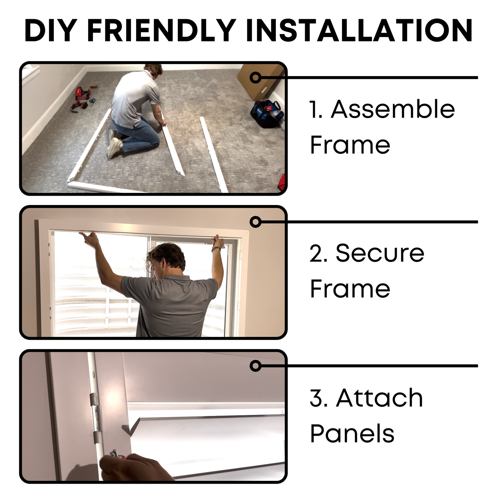 Installation Instruction for plantation shutters. 