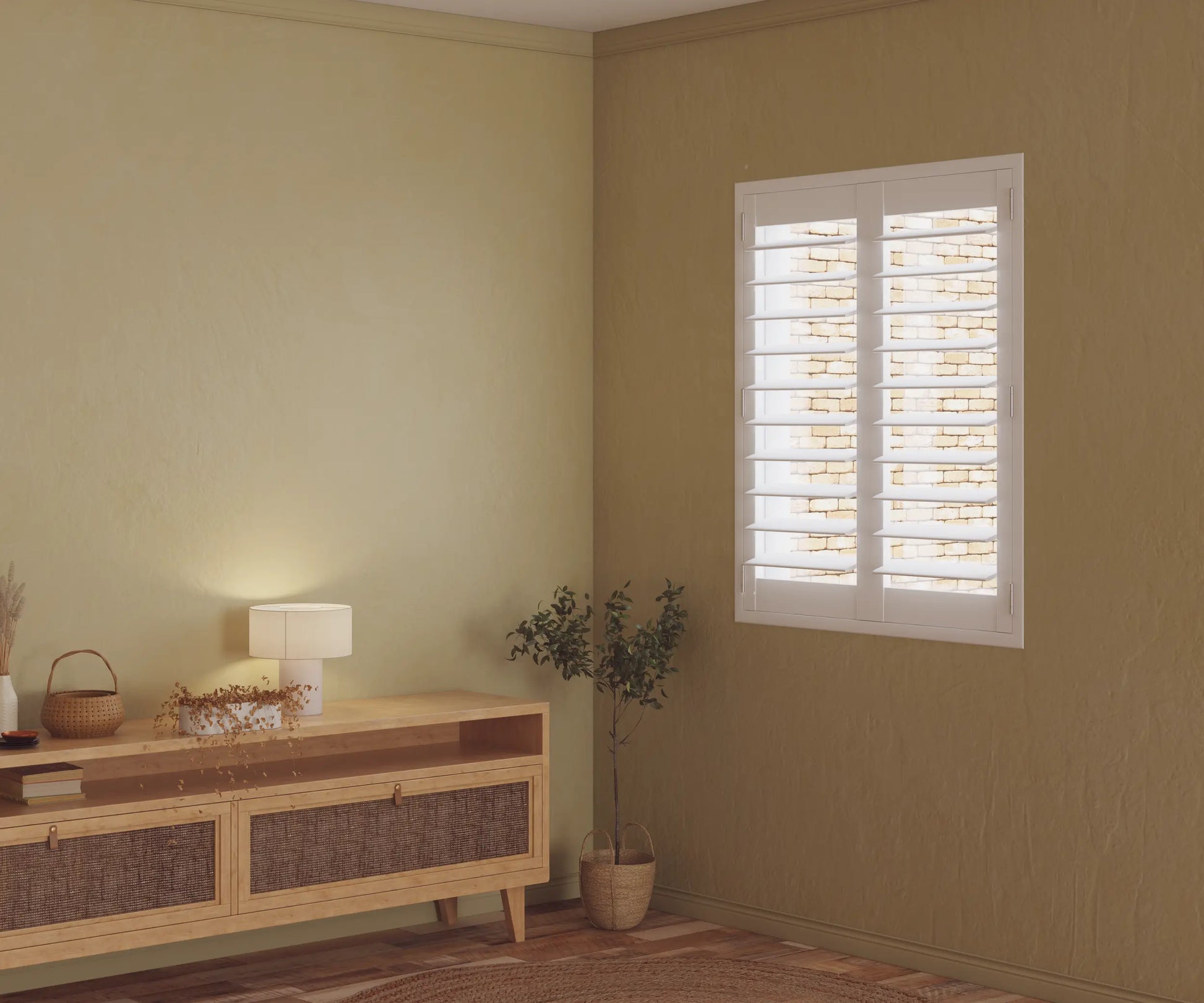 Blindsgalore PolyResin Bi-Fold Plantation Shutters: 2 1/2 Louvers