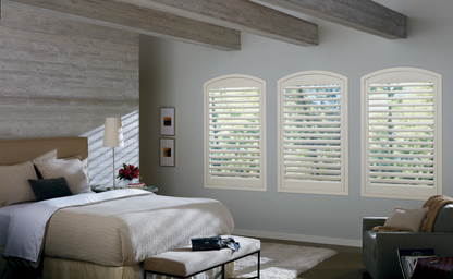 Hybrid Wood Arch Top Plantation Shutter
